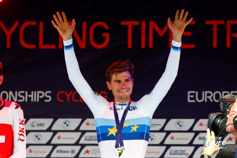 European Championships Munich 2022 - 2022 UEC Road Elite European Championships - Men's ITT - 17/08/2022 - Stefan Bissegger (SUI) - photo Luca Bettini/UEC/SprintCyclingAgency?2022